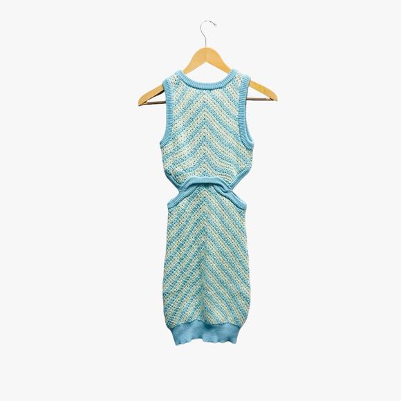 NWT FOR LOVE & LEMONS‎ Corinna Chevron Knit Mini Dress Size XS - Picture 7 of 10